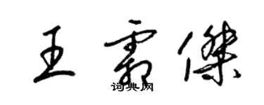 梁錦英王霜傑草書個性簽名怎么寫