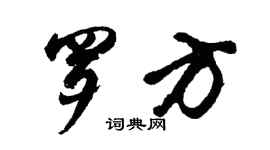 胡問遂羅方行書個性簽名怎么寫