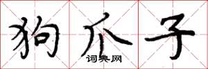周炳元狗爪子楷書怎么寫
