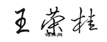 駱恆光王榮桂行書個性簽名怎么寫