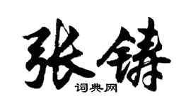 胡問遂張鑄行書個性簽名怎么寫