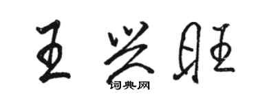 駱恆光王興旺行書個性簽名怎么寫