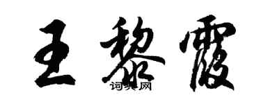 胡問遂王黎霞行書個性簽名怎么寫