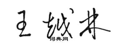 駱恆光王越林草書個性簽名怎么寫