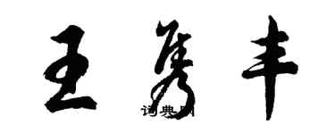 胡問遂王雋豐行書個性簽名怎么寫