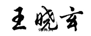 胡問遂王曉玄行書個性簽名怎么寫