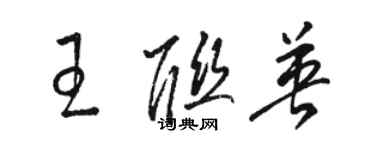 駱恆光王聯英草書個性簽名怎么寫