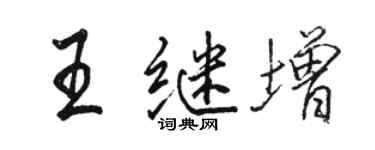 駱恆光王繼增行書個性簽名怎么寫