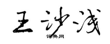 曾慶福王沙淺行書個性簽名怎么寫