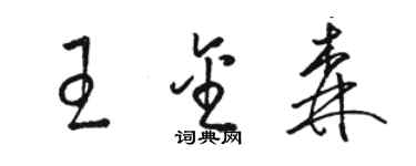 駱恆光王金森草書個性簽名怎么寫