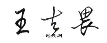 駱恆光王去畏行書個性簽名怎么寫