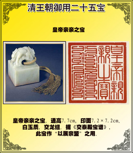 清王朝御用玉璽二十五寶圖