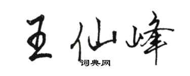 駱恆光王仙峰行書個性簽名怎么寫