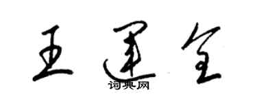 梁錦英王運全草書個性簽名怎么寫