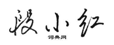 駱恆光段小紅行書個性簽名怎么寫