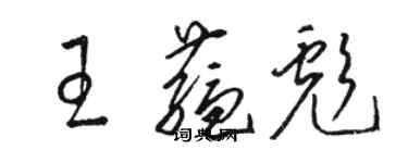 駱恆光王蘊彪草書個性簽名怎么寫