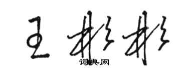 駱恆光王彬彬草書個性簽名怎么寫