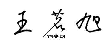 梁錦英王茗旭草書個性簽名怎么寫