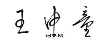 駱恆光王申童草書個性簽名怎么寫