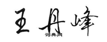 駱恆光王丹峰行書個性簽名怎么寫