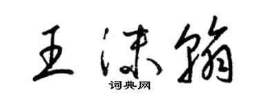 梁錦英王沫翰草書個性簽名怎么寫