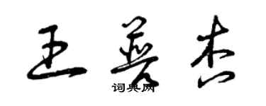 曾慶福王普杏草書個性簽名怎么寫