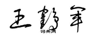 曾慶福王鶴軍草書個性簽名怎么寫