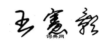 朱錫榮王憲影草書個性簽名怎么寫