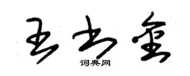 朱錫榮王書金草書個性簽名怎么寫
