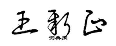 曾慶福王新正草書個性簽名怎么寫