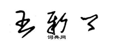 朱錫榮王新卿草書個性簽名怎么寫