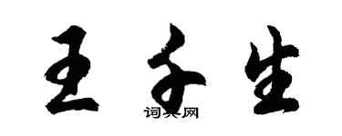 胡問遂王千生行書個性簽名怎么寫