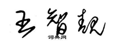 朱錫榮王智靚草書個性簽名怎么寫