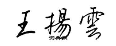 王正良王揚雲行書個性簽名怎么寫