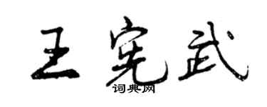 曾慶福王憲武行書個性簽名怎么寫