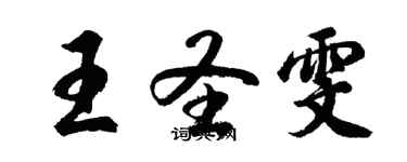 胡問遂王聖雯行書個性簽名怎么寫