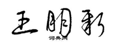 曾慶福王朋新草書個性簽名怎么寫