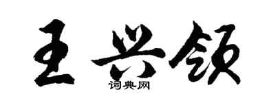 胡問遂王興領行書個性簽名怎么寫