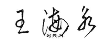 駱恆光王海永草書個性簽名怎么寫