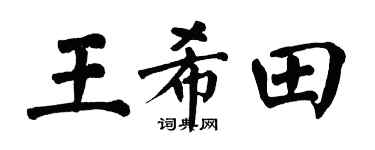 翁闓運王希田楷書個性簽名怎么寫