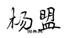 曾慶福楊盟行書個性簽名怎么寫