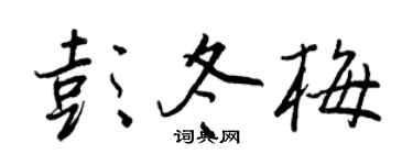 王正良彭冬梅行書個性簽名怎么寫
