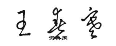 駱恆光王春寒草書個性簽名怎么寫