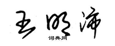 朱錫榮王明沛草書個性簽名怎么寫