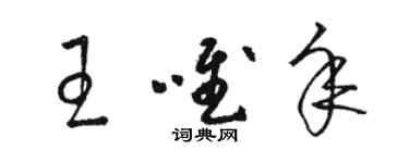 駱恆光王唯年草書個性簽名怎么寫