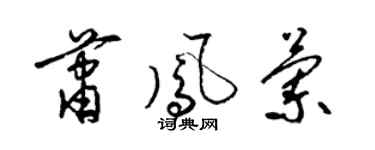 梁錦英蕭鳳蘭草書個性簽名怎么寫