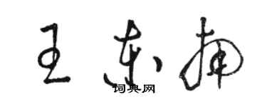 駱恆光王東南草書個性簽名怎么寫