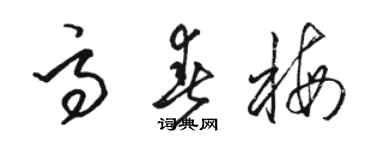 駱恆光高春梅草書個性簽名怎么寫