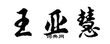 胡問遂王亞慧行書個性簽名怎么寫