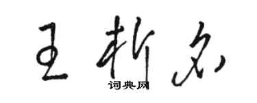 駱恆光王析名草書個性簽名怎么寫